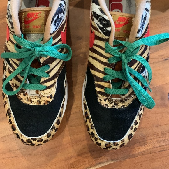 🌴 Used Rare collectible Air Max 1 Atmos animal pack 2.0 black box 2018 - Picture 13 of 16